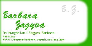 barbara zagyva business card